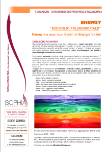 corso ENERGY. VITALITY TRAINING POLISENSORIALE