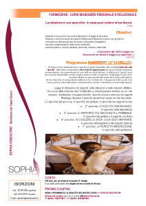 HARMONY. relazioni armoniche  PROGRAMMA