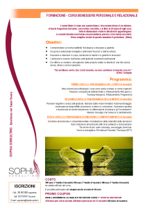 corso FREEDOM. Vivi libero dagli inganni della paura PROGRAMMA