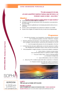 corso PASSION. SCOPRI  E REALIZZA LE TUE PASSION programmaI